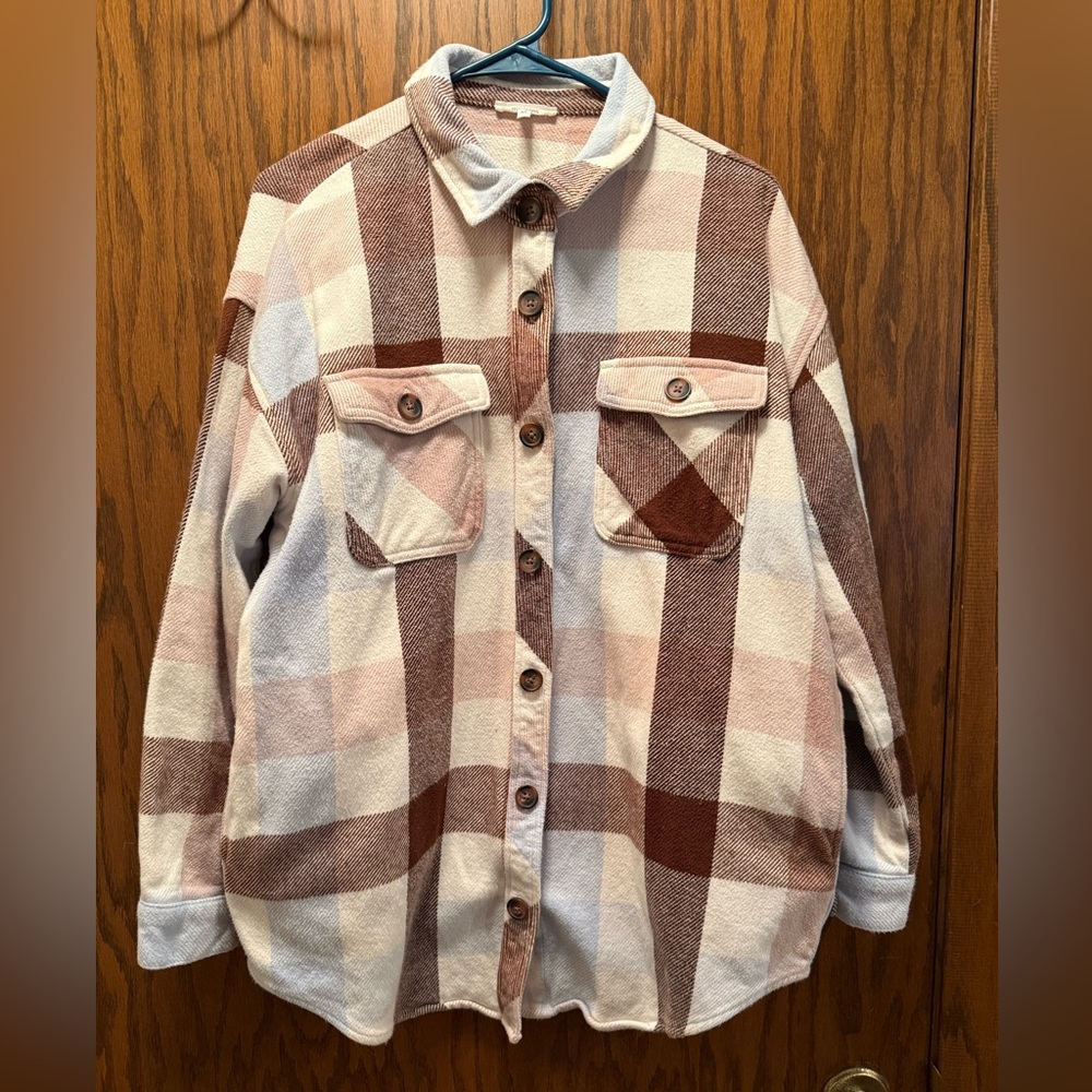 Plaid Button-Up Women's Shacket